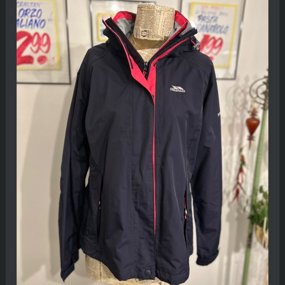 Trespass Women’s Navy Jacket TP75 Waterproof Breathable Size Medium